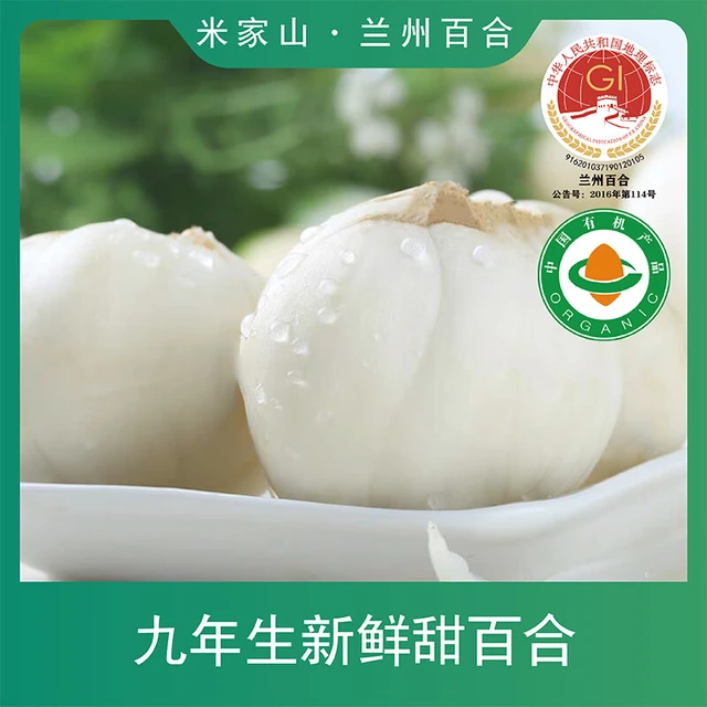 米家山兰州鲜百合甘肃兰州特产兰州甜百合新鲜特级食用现挖包邮 独头精品精品礼盒
