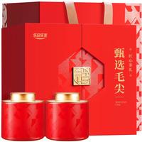 乐品乐茶 甄选毛尖 125g*2罐 礼盒装