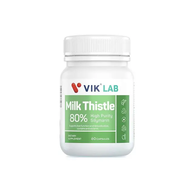 viklab80%奶蓟草护肝片60粒 高纯度水飞蓟 养肝护肝净肝脂肪肝 【1瓶装】