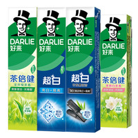 88VIP：好来 原黑人)牙膏超白茶家庭家用套装190g*4支洁齿清新亮齿