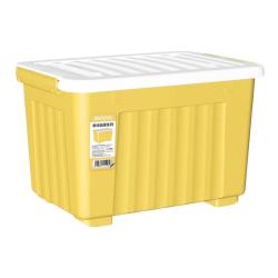 空间专家 条纹加厚系列 C5038 收纳箱 80L 黄色