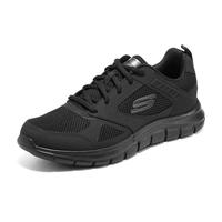 SKECHERS 斯凯奇 运动鞋男软底网面休闲鞋减震跑步鞋秋冬232398BBK全黑色42