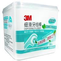 3M 薄荷细滑牙线棒盒装 136支