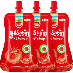 屯河 番茄沙司蘸薯条袋装便携挤压装意面酱炸鸡披萨调味番茄酱蘸酱 番茄沙司320g*3袋