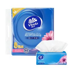 维达 超韧抽纸3层M码纸巾家用实惠整箱装