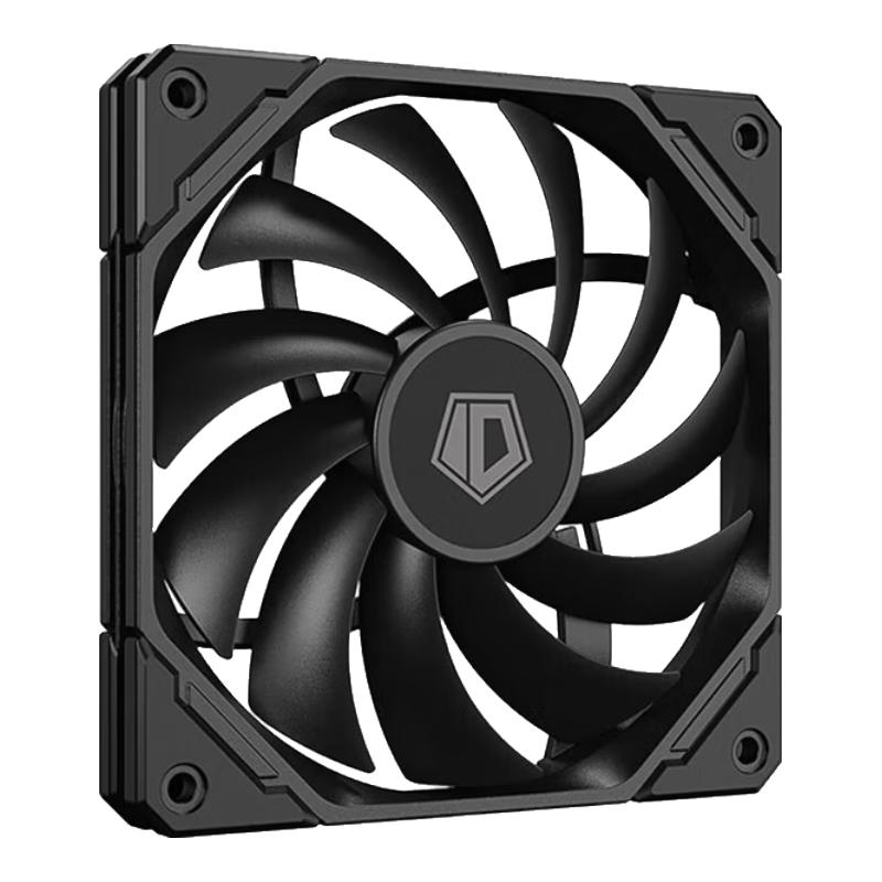 ID-COOLING 12CM薄扇 12015无光机箱风扇黑色 超薄15mm规格 适用ITX下压式电脑散热器改装 TF-12015-K