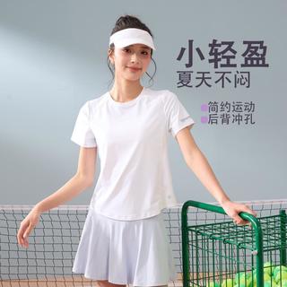 361°【UPF50+】凉感瑜伽T恤女短袖跑步运动上衣透气瑜伽服