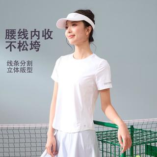 361°【UPF50+】凉感瑜伽T恤女短袖跑步运动上衣透气瑜伽服