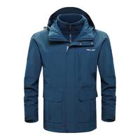 伯希和【山行】冲锋衣男女外套三合一户外抓绒可拆卸夹克防水登山服 【男款】曜石黑 S