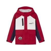 探路者（TOREAD） 儿童冲锋衣男女中大童装秋冬加厚外套 朱雀红本白水手蓝 170