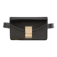 NAUTICA诺帝卡牛皮轻奢女士斜挎手提包百搭时尚单肩斜挎包 黑色