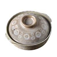 美浓烧（Mino Yaki） 万古烧土锅 日本土锅家用砂锅炖锅陶土煲仔饭家用锅老式 (3人份) 2.2L