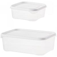 千可食物收纳盒蔬菜保鲜冷冻层冻肉类冰箱食物收纳水果格置物盒可微波 冰箱冻肉保鲜盒 350ml 8个装【可微波/冷藏】