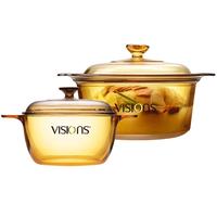 VISIONS 康宁 VSD-35+VS-25 锅具2件套(玻璃、琥珀色)