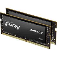 Kingston 金士顿 Impact系列 DDR4 3200MHz 笔记本内存 普条 黑色 64GB 32GB*2 HX432S20IBK2/64
