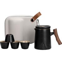 祥业 黑陶快客杯 茶具套装 3件套