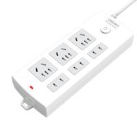 deli 得力 18208 新国标插排 三位五孔+三位二孔 2m