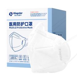 金士达 医用防护N95口罩成人一次性 独立包装 灭菌级 3d立体防病菌 耳挂式30只/盒