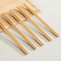 双枪饱饱熊竹筷子无漆无蜡不易发霉防滑天然毛竹筷家用餐具