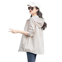 丝柏舍连帽外套2025春装女抽绳长袖显瘦拉链宽松休闲上衣 米色 2XL