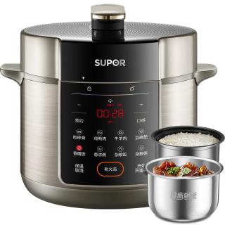 移动端、京东百亿补贴：苏泊尔 智能预约 电压力锅 双胆  5L