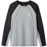 亚瑟士（asics）童装运动插肩袖T恤吸湿排汗抗菌针织内搭2025年春季331251003050 020灰色 170