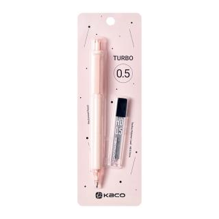 KACO 文采 TURBO得宝系列 K5 自动铅笔 粉红 0.5mm HB 单支装+自动铅笔芯 0.5mm HB 单盒装