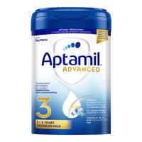 爱他美(Aptamil)英国白金版 HMO DHA 益生元 婴幼儿配方奶粉 800g 英白3段1罐装