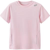 asics亚瑟士童装2024春夏季男女童吸湿速干柔软舒适弹力短袖T恤 0620粉色 150cm