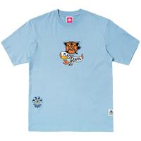 卡帕（Kappa）玩家系列摇滚主题运动短袖男女夏季休闲半袖纯棉K0BX2TD12D 传奇蓝-823 S