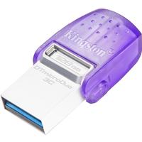 Kingston 金士顿 DataTraveler系列 DTDUO3C USB3.1 U盘 银色 128GB USB/Type-C