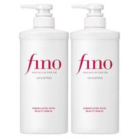 芬浓 日本进口Fino美容精华洗发水滋润型550ml*2修护发芯
