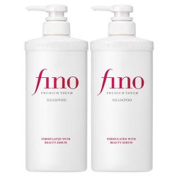 芬浓 日本进口Fino美容精华洗发水滋润型550ml*2修护发芯