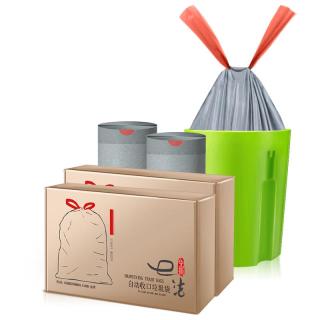 e洁 抽绳垃圾袋 360只（45*50cm） 灰色