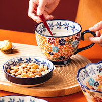 陶瓷杯子水杯马克杯精致办公杯复古咖啡杯茶杯家用早餐杯女