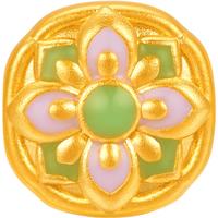 黄金5D硬金串珠 宋韵系列一梦清欢足金花开四季转运珠