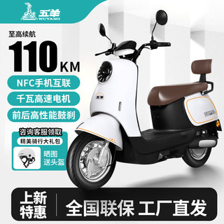 WUYANG/五羊 星耀白 千瓦高功率电机 电动车