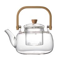 忆壶茶煮茶壶玻璃烧水壶耐高温提梁壶泡茶水分离明火大单围炉养生花茶具 雅茗提梁壶 1000ml