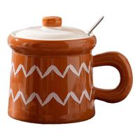 贝瑟斯杯子马克杯水杯高颜值陶瓷杯复古咖啡杯杯年会 手绘·枫叶360ml