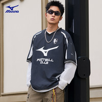 Mizuno美津浓25短袖T恤宽松足球衫个性POLO衫 XL