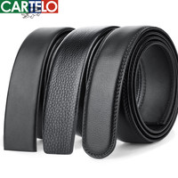 卡帝乐鳄鱼皮带男真皮不带头自动扣腰带牛皮青年无头皮带带身带条 989纹（3.5厘米宽） 105cm