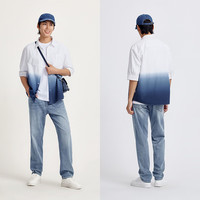 森马【衬衫合辑】衬衫男通勤基础简约衬衫男士百搭上衣男商务衬衫男款 蓝色调00488 XS