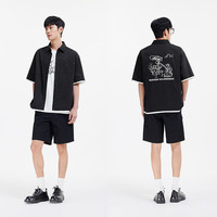 森马【衬衫合辑】衬衫男通勤基础简约衬衫男士百搭上衣男商务衬衫男款 黑色90001 M