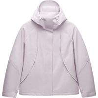 蕉内【周冬雨同款】5系氧气冲锋衣女士户外防风防水耐脏秋冬季短外套 【501S女士】灰雾粉 L