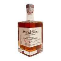SHARED NOTES 分享笔记威士忌方瓶500ml洋酒高档40度烈酒 酒吧调酒可乐桶便利店基酒 威士忌双支+杯子2个