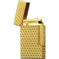 大船英国朗声打火机黄铜钢音侧滑轮礼盒装送爸爸充气火机 星路心语金色 套装 1支