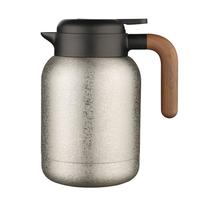 琪虎纯钛焖茶壶2024全钛家用泡茶高端老白茶闷泡壶纯钛茶壶保温壶 经典扭盖款-星光银+公道杯 1360ml