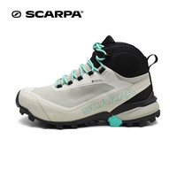 SCARPA【2025秋季叛逆2】户外鞋轻量透气中帮GTX防水防滑徒步鞋男女 雾棕拼水蓝 44