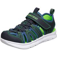 SKECHERS 斯凯奇 C-FLEX SANDAL II 男童凉鞋 400041L/NVLM 海军蓝色/柠檬色 35码