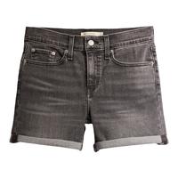 Levi's李维斯女士修身直筒简约美式复古时尚随搭烟灰色牛仔短裤